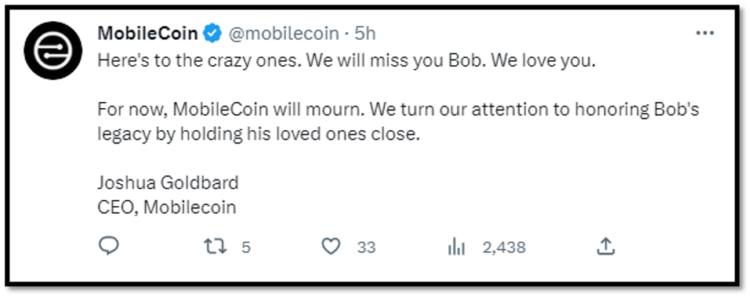 Mobile-Coin tweet